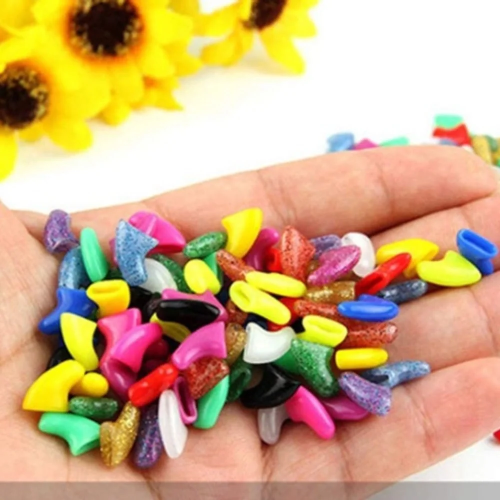 140pcs Cat Nail Caps, Soft Claws Nail Covers Claws with Glue and Applicators